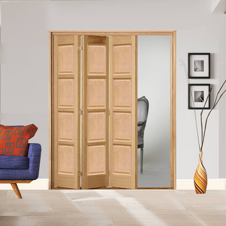 3 Leaf Oak Bardsley 4 Panel Bi-Folding Set 