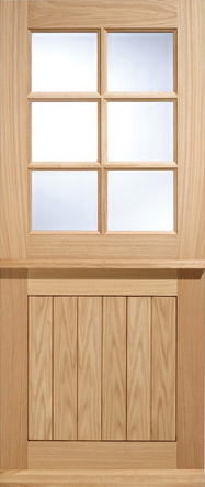 Oak Cottage Stable Door 6 Light Door