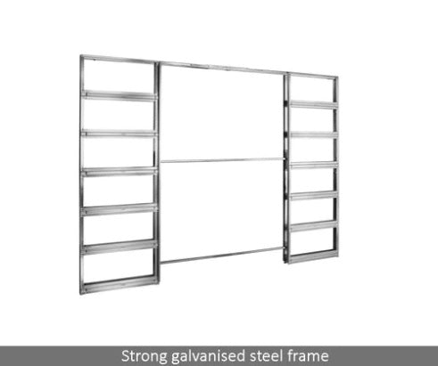 Shaker Oak Clear Glazed Double Pocket Doors 
