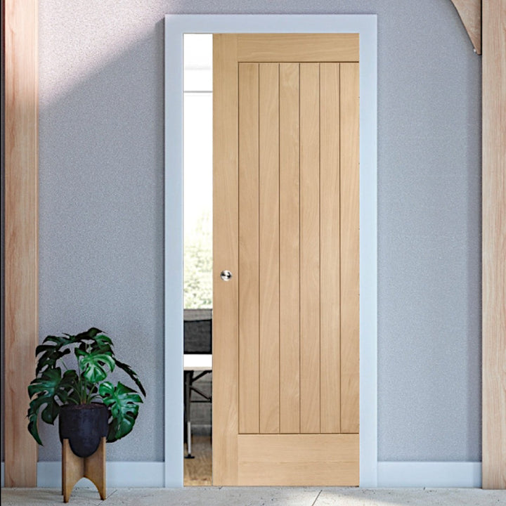 Suffolk Oak Fire Rated Pocket Door Set