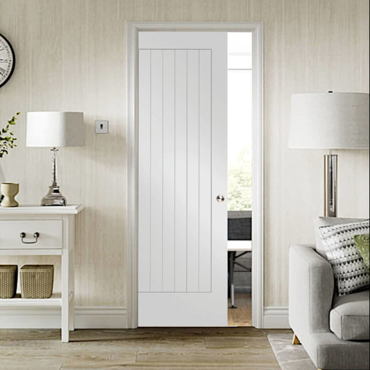 Suffolk White Fire Rated Pocket Door System