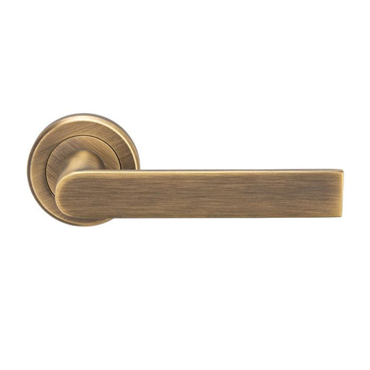 Edge Lever on Rose Antique Brass