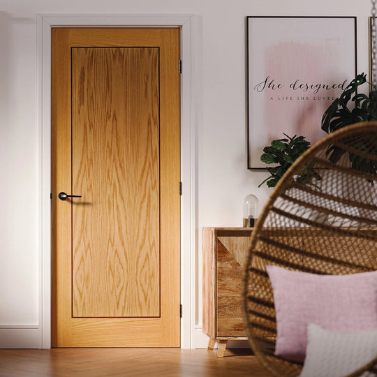 Flush Oak Inlay Internal Door