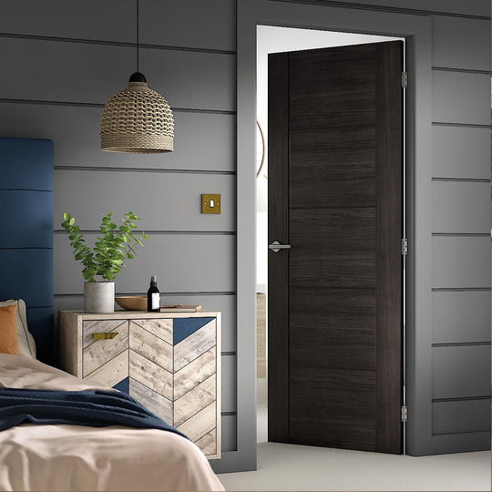 Tigris Cinza Dark Grey Laminate Fire Door