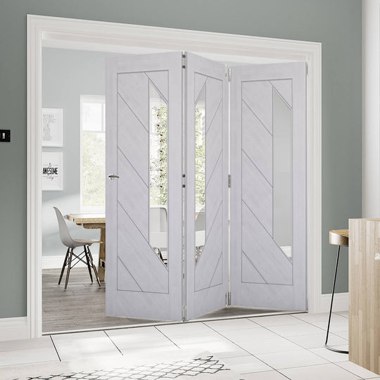 Torino Light Grey Clear Glazed Room Divider