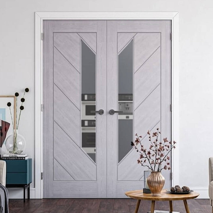 Torino Light Grey Ash Glazed Door Pair