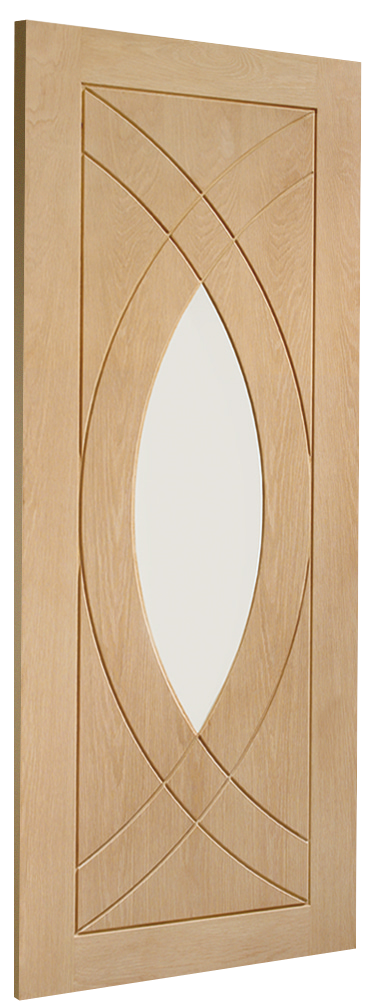 Treviso with Clear Glass Unfinished Oak Skewed Image