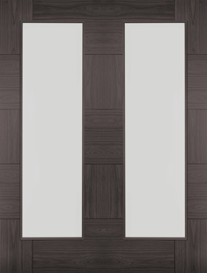 Umber Grey Laminate Ravenna Glazed Door Pair