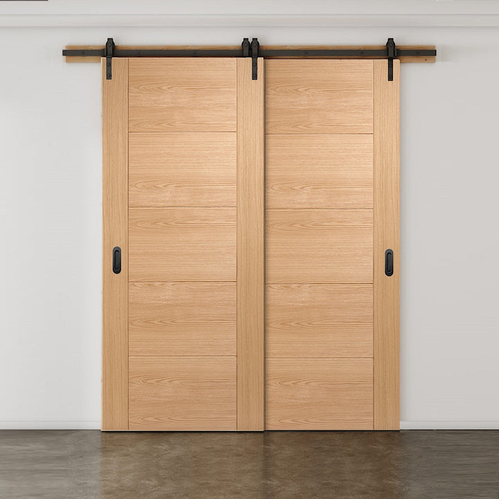 Matt Black Double Door Bypass Track For Double Doors 