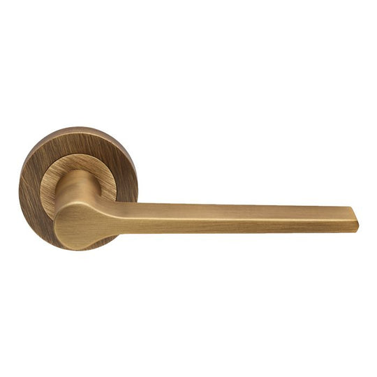 Velino Lever on Rose Antique Brass