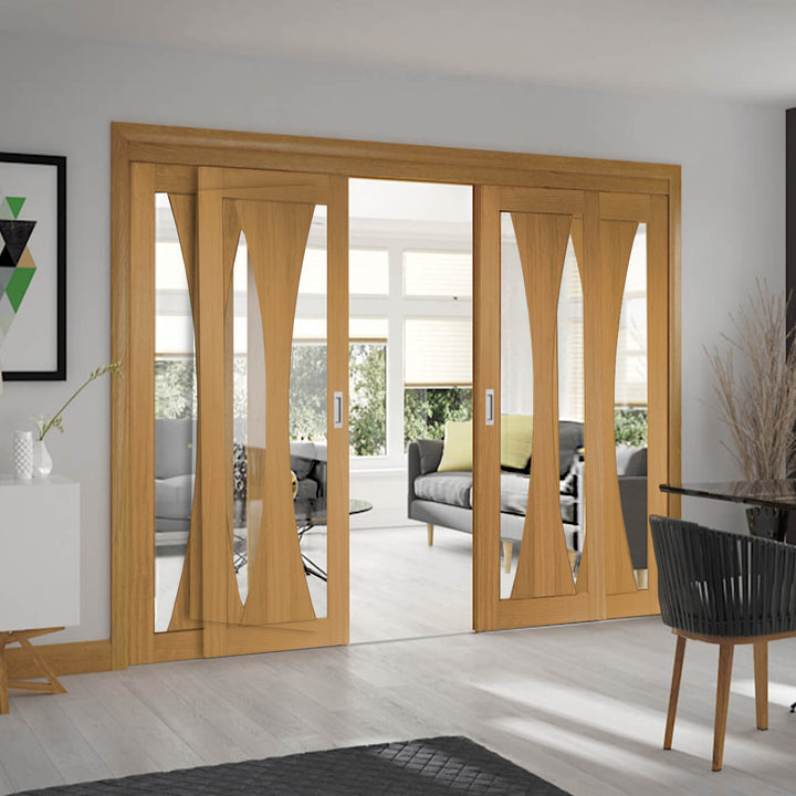 Sliding French Doors with Verona Glazed Doors 