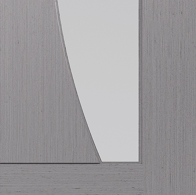 Verona Light Grey French Doors with Clear Curved Glass 