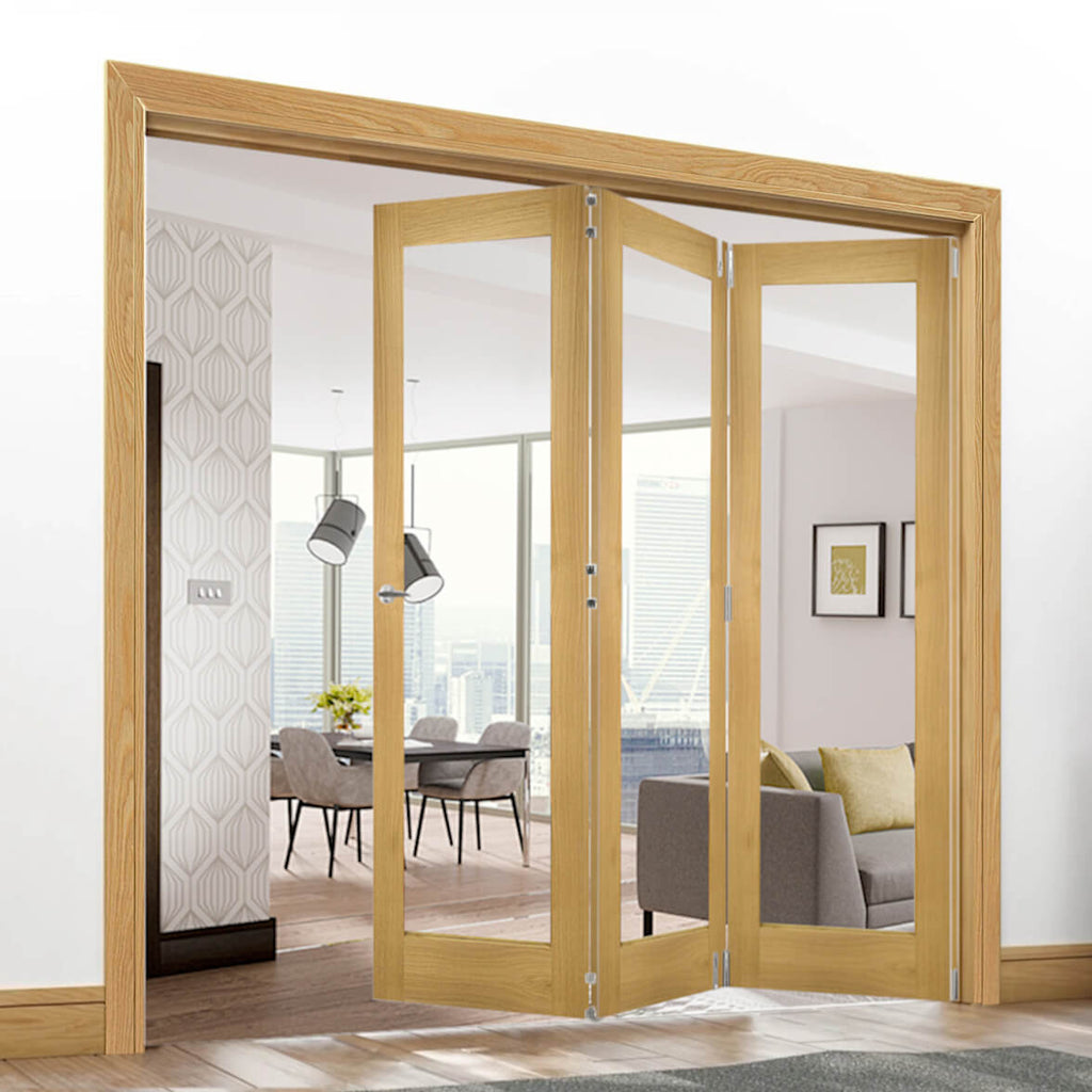 Walden Oak Clear Glazed Room Divider