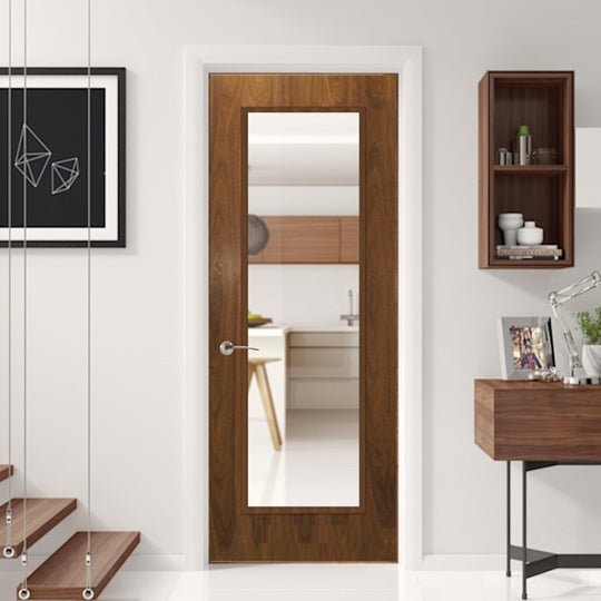 Custom Made 1L Walnut Fire Door