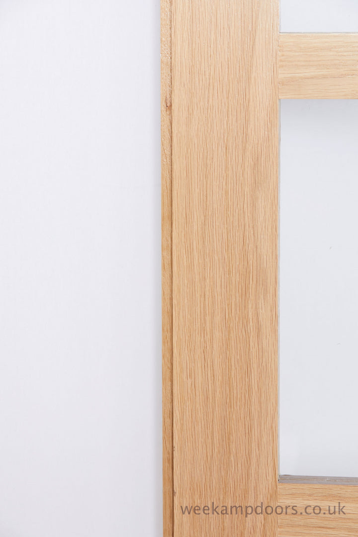 5 Leaf Oak Shaker 4L Clear Glazed Bi-Folding Set