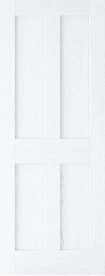 London Grained 4 Panel White Fire Door 