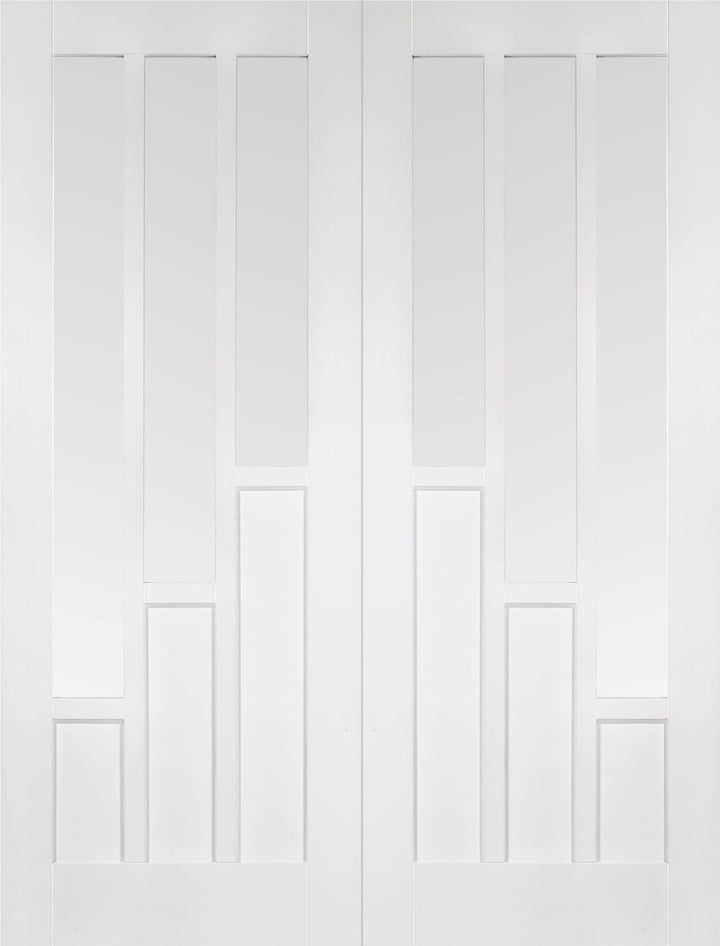 White Coventry French Doors With Clear Glass