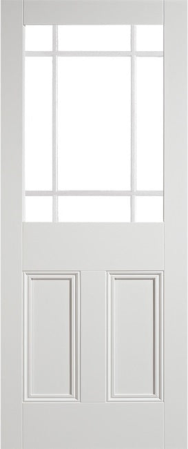 Solid White Downham Unglazed 9 Light 