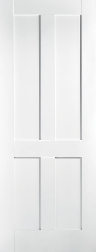 London 4 Panel White Primed Fire Door