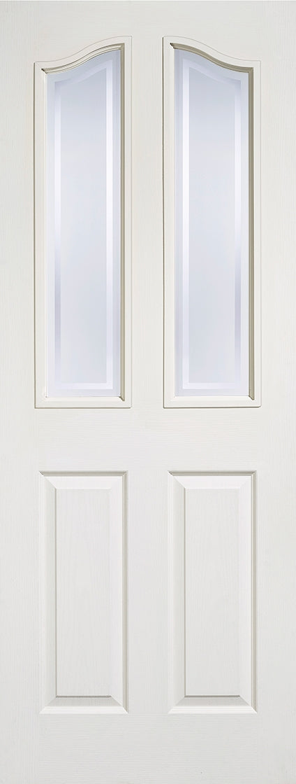 WHITE MOULDED MAYFAIR GLAZED INTERNAL DOOR