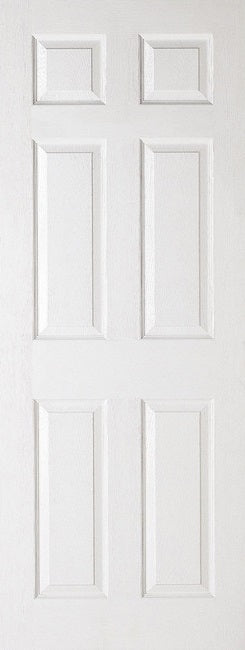 White Moulded Textured 6P Internal Door