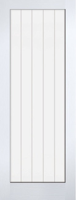 Vertical 1L White Moulded Textured Internal Door