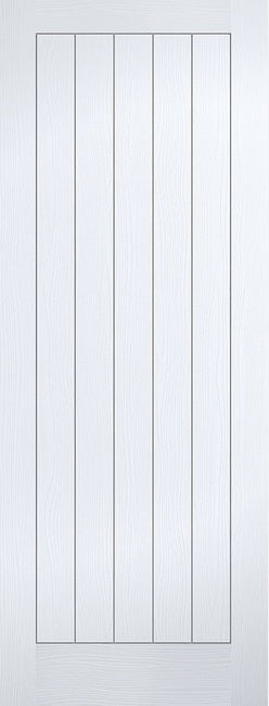 Vertical 5P Textured White Moulded Internal Door