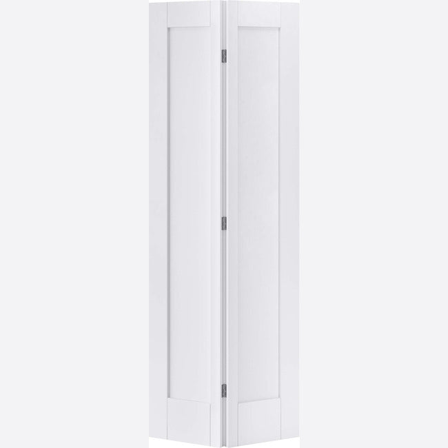Shaker 1P White Primed Bifold Door 