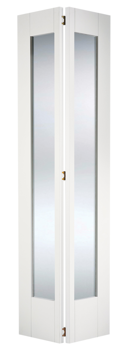 Pattern 10 White Clear Glazed Bi-Fold Door