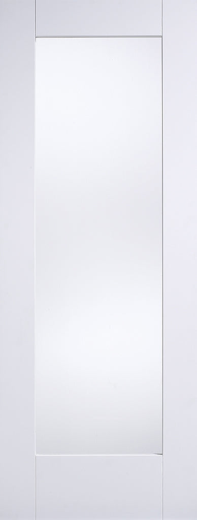 Shaker 1L Glazed White Primed Internal Door