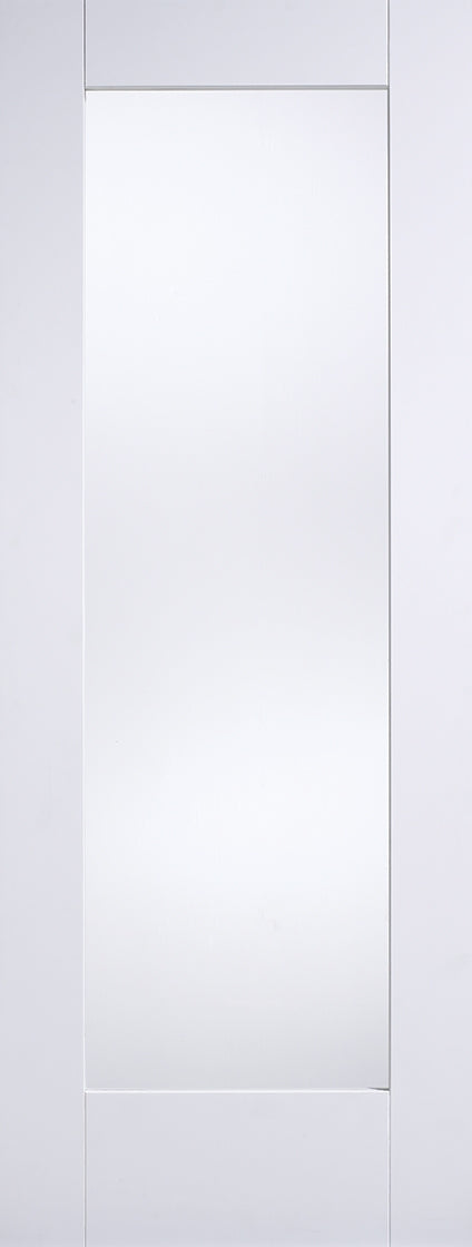 Shaker 1L Glazed White Primed Internal Door