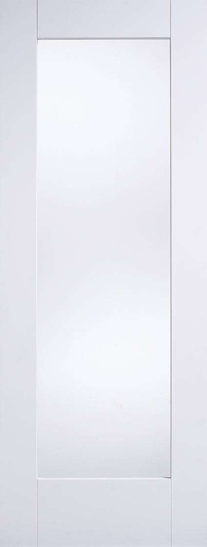 Pattern 10 White 1L Clear Glazed Door