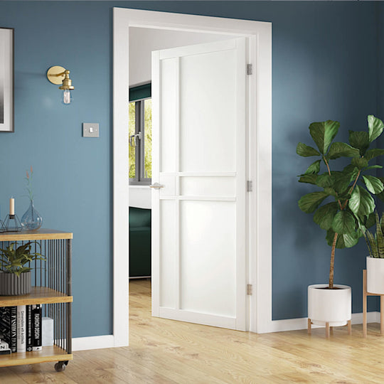 City White Industrial Style Door Fully Finished