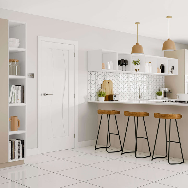 Internal White Pre-Finished Florence Fire Door RS