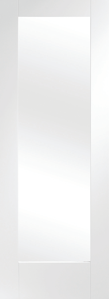 White Pattern 10 Clear Glazed Room Divider with Side Panels 