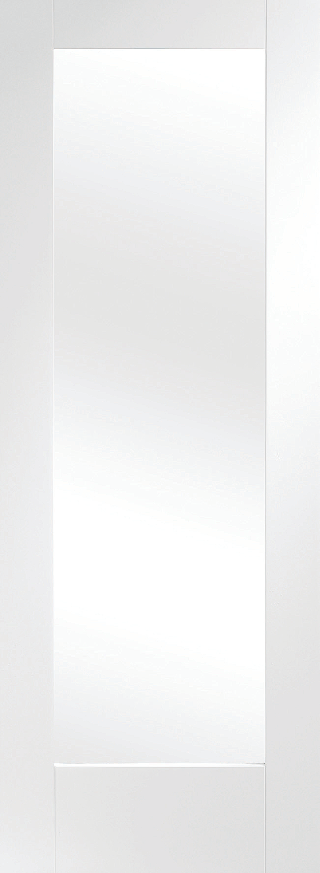 White Salerno Glazed Room Divider with 2 Demi Panels 