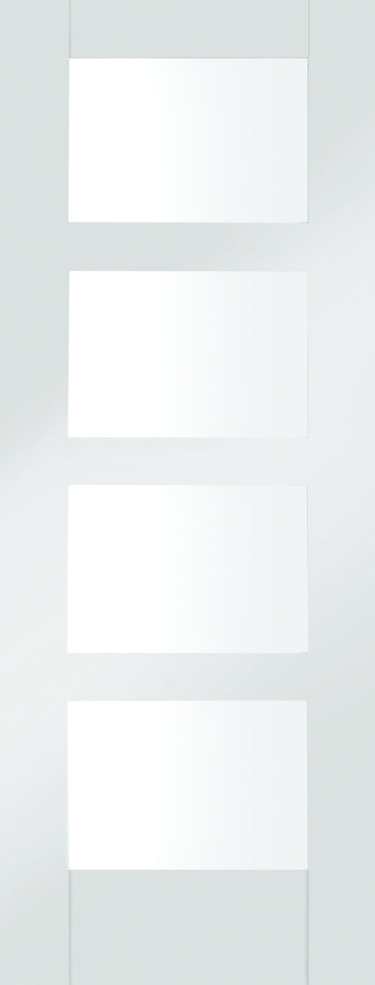 White Shaker 4 Light Fire Door