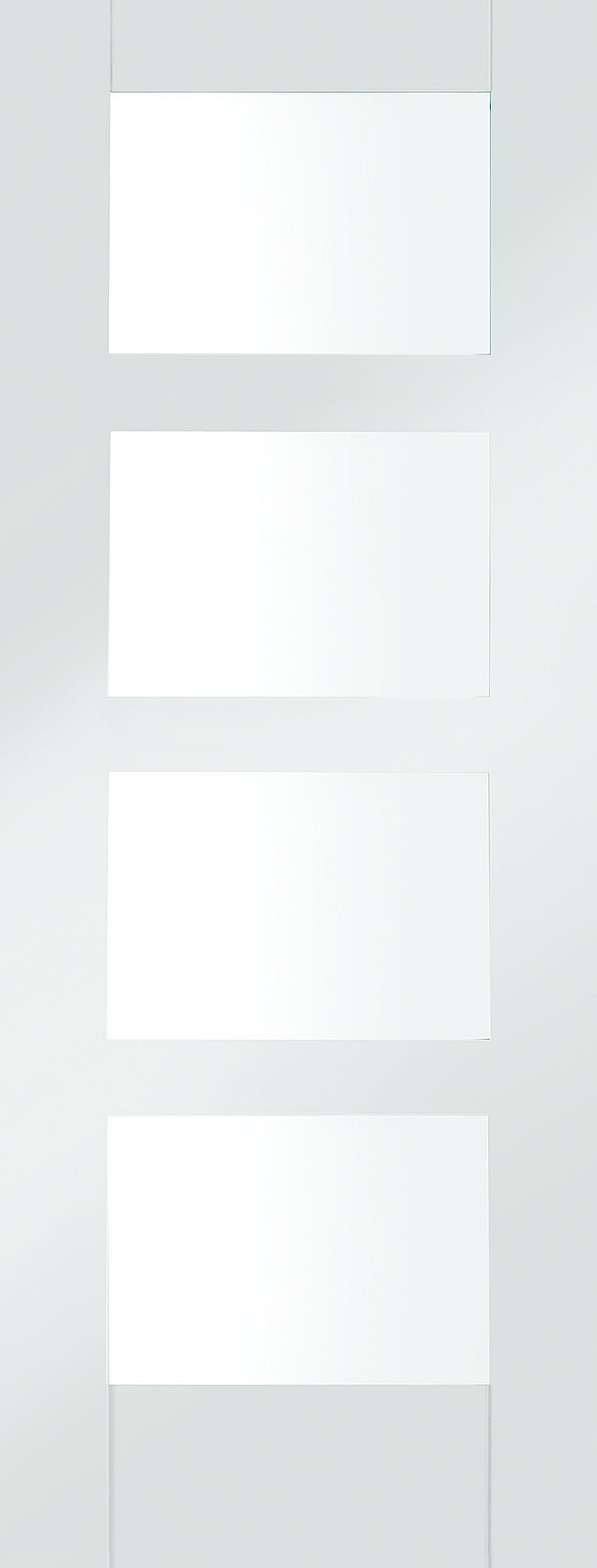White Shaker 4 Light Room Divider with Side Panels 