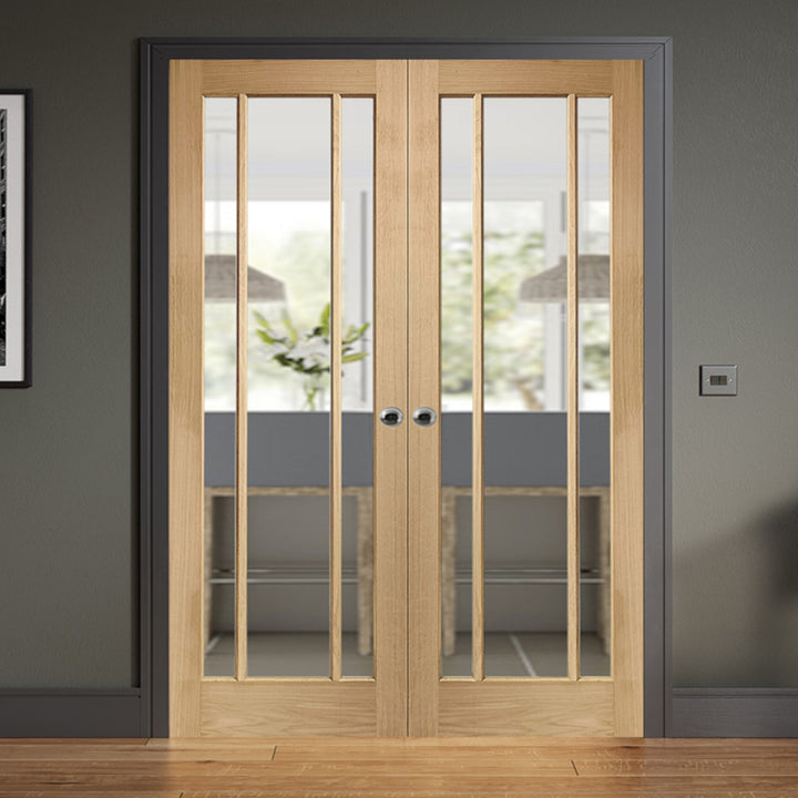 Oak Worcester Glazed French Doors